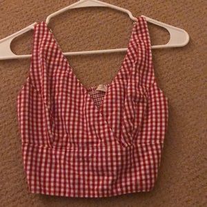 BRAND NEW CHECKERED CROP TOP